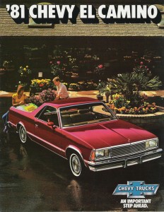 The ad says 'Chevy Trucks', but the El Camino was all car underneath.
