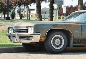 The LeSabre had beefier bumpers for '72, in anticipation of federal 5-mph crash regulations coming down the pipe.