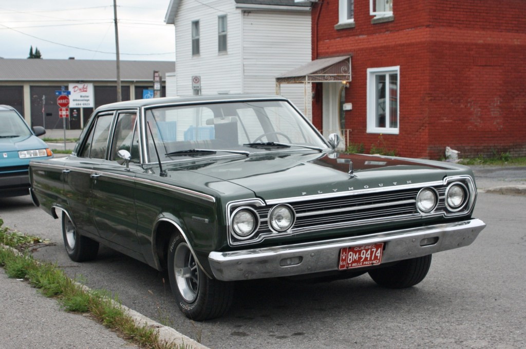 1966 Plymouth Belvedere, spotted in Aylmer, Quebec.