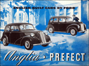 Vintage North American ad for British Ford cars.