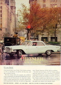 The Windsor became the base full-size Chrysler in Canada in 1962, though most of the attention went to high-end New Yorkers and 300s.